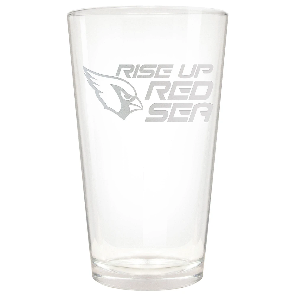 Arizona Cardinals Etched 16oz. Rally Cry Pint Glass