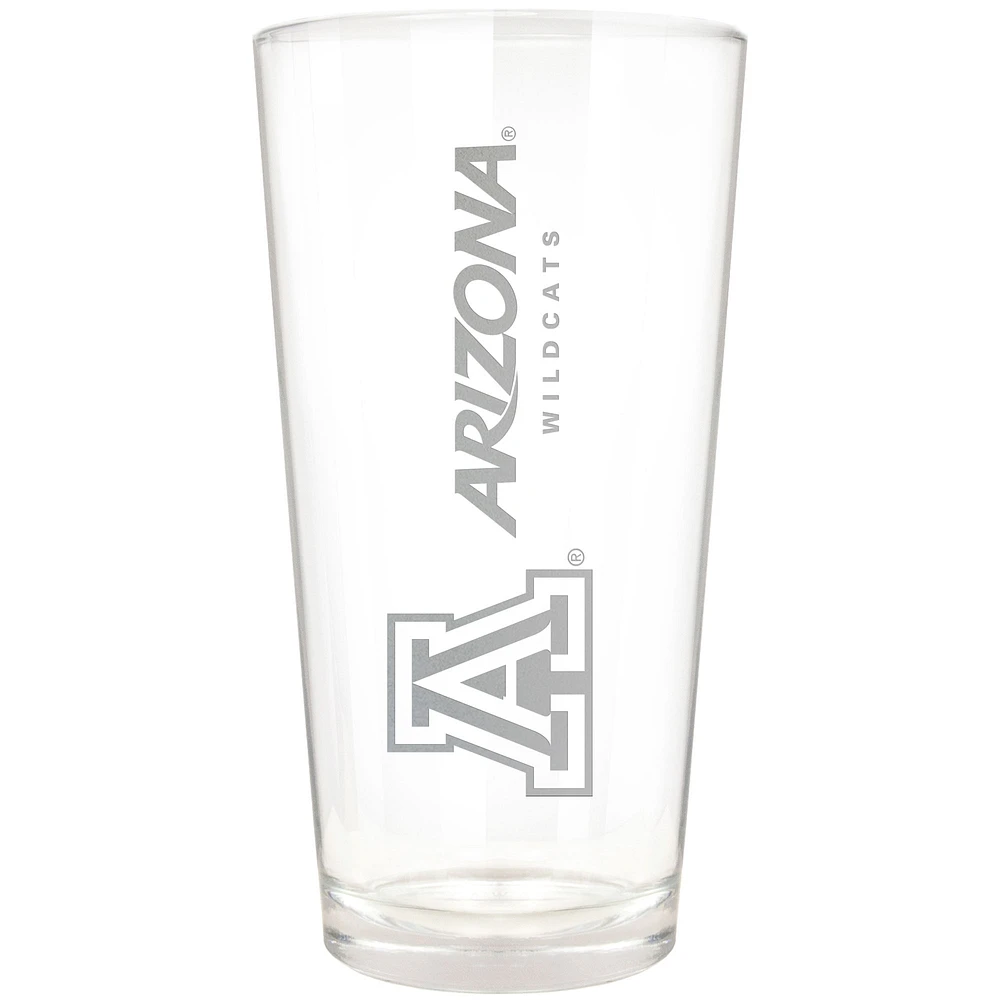 Arizona Wildcats Etched 16oz. Vertical Rally Cry Pint Glass
