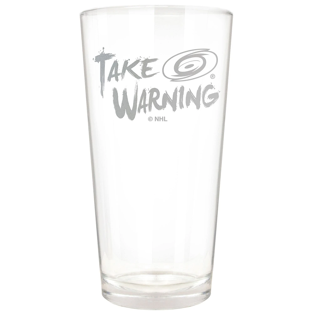 Carolina Hurricanes Etched 16oz. Rally Cry Pint Glass
