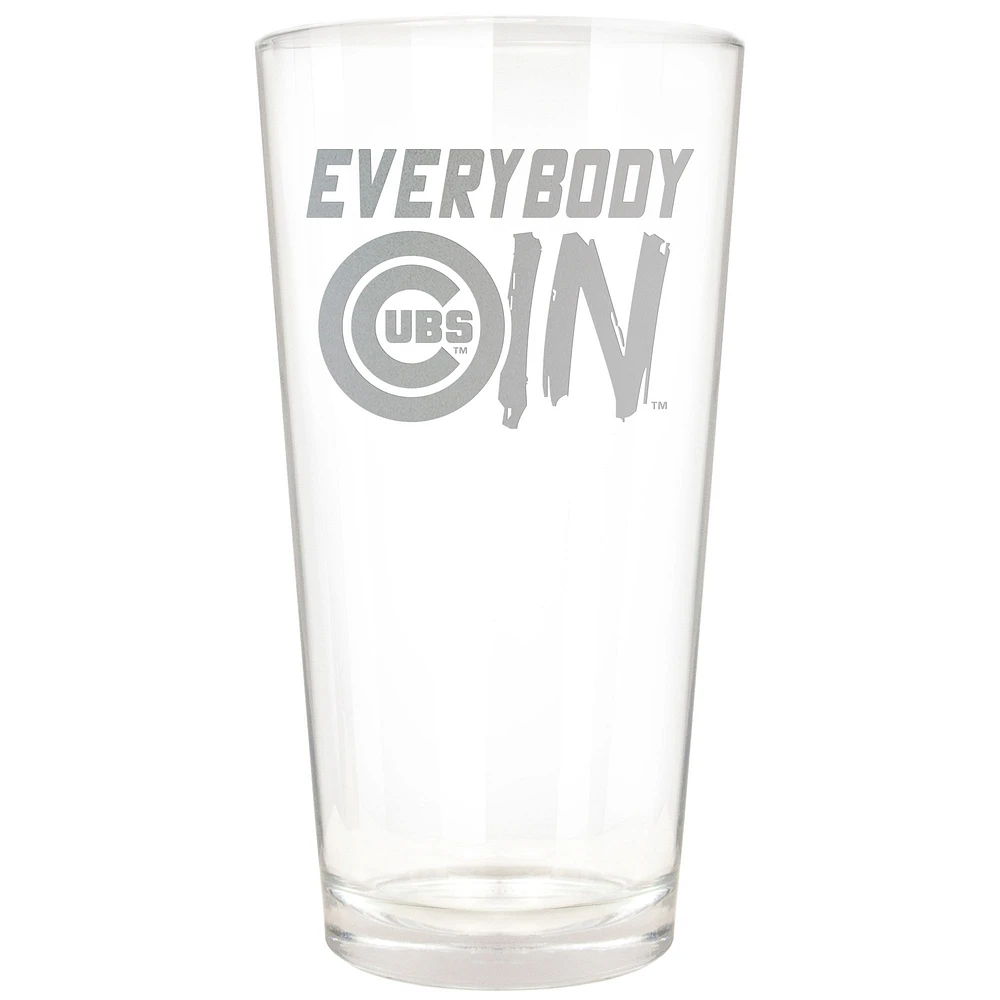 Chicago Cubs Etched 16oz. Rally Cry Pint Glass