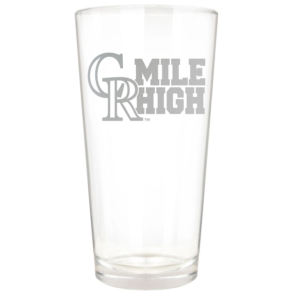 Colorado Rockies Etched 16oz. Rally Cry Pint Glass
