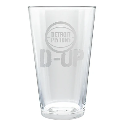 Detroit Pistons Etched 16oz. Rally Cry Pint Glass