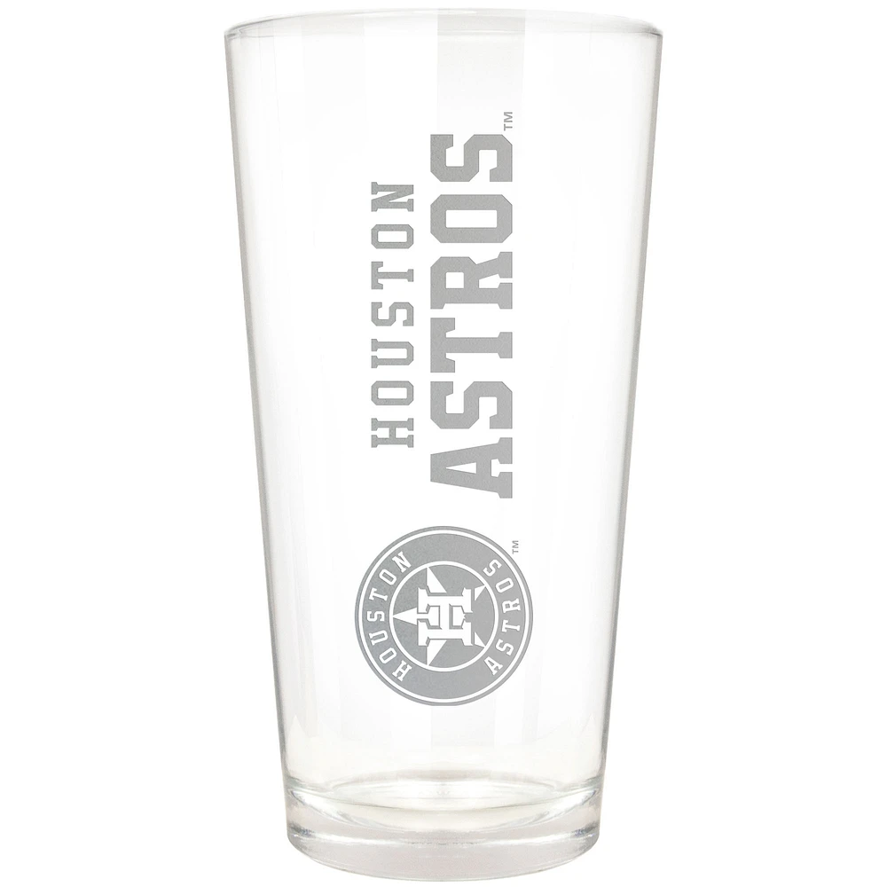 Houston Astros Etched 16oz. Vertical Rally Cry Pint Glass