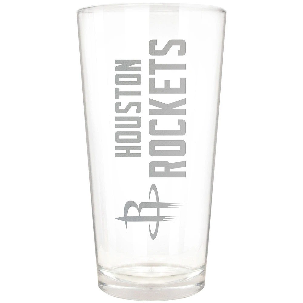 Houston Rockets Etched 16oz. Vertical Rally Cry Pint Glass