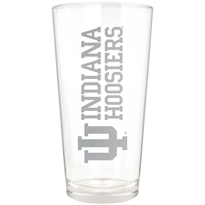 Indiana Hoosiers Etched 16oz. Vertical Rally Cry Pint Glass