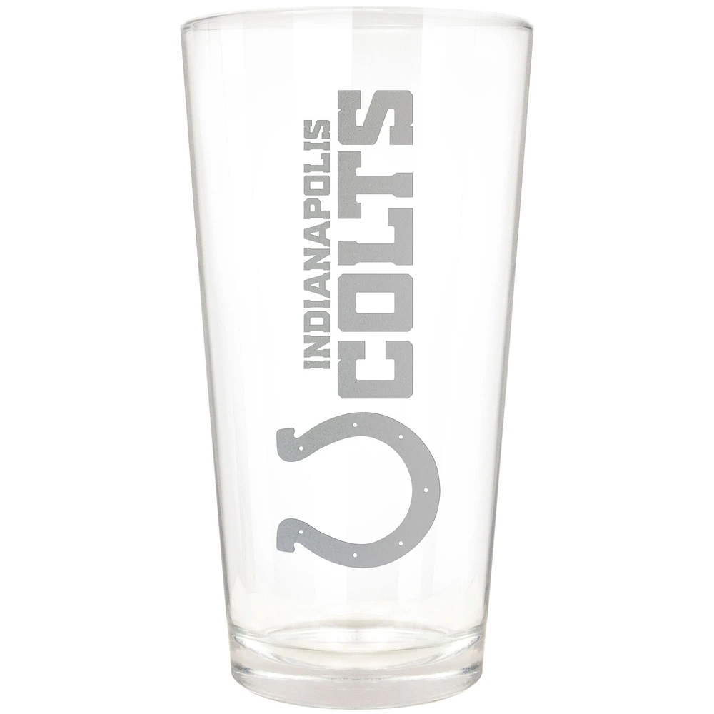Indianapolis Colts Etched 16oz. Vertical Rally Cry Pint Glass
