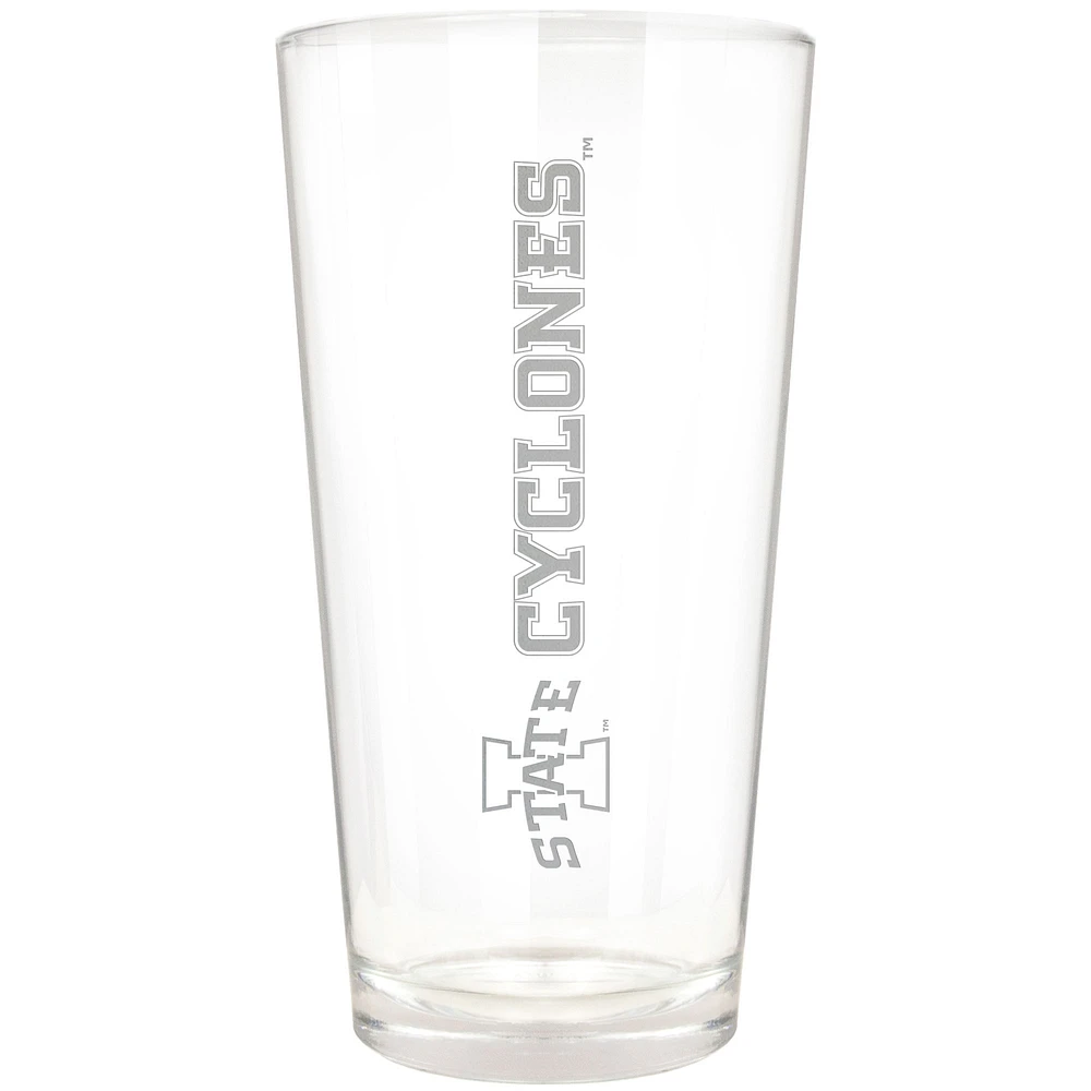 Iowa State Cyclones Etched 16oz. Vertical Rally Cry Pint Glass