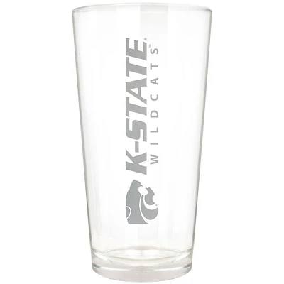 Kansas State Wildcats Etched 16oz. Vertical Rally Cry Pint Glass