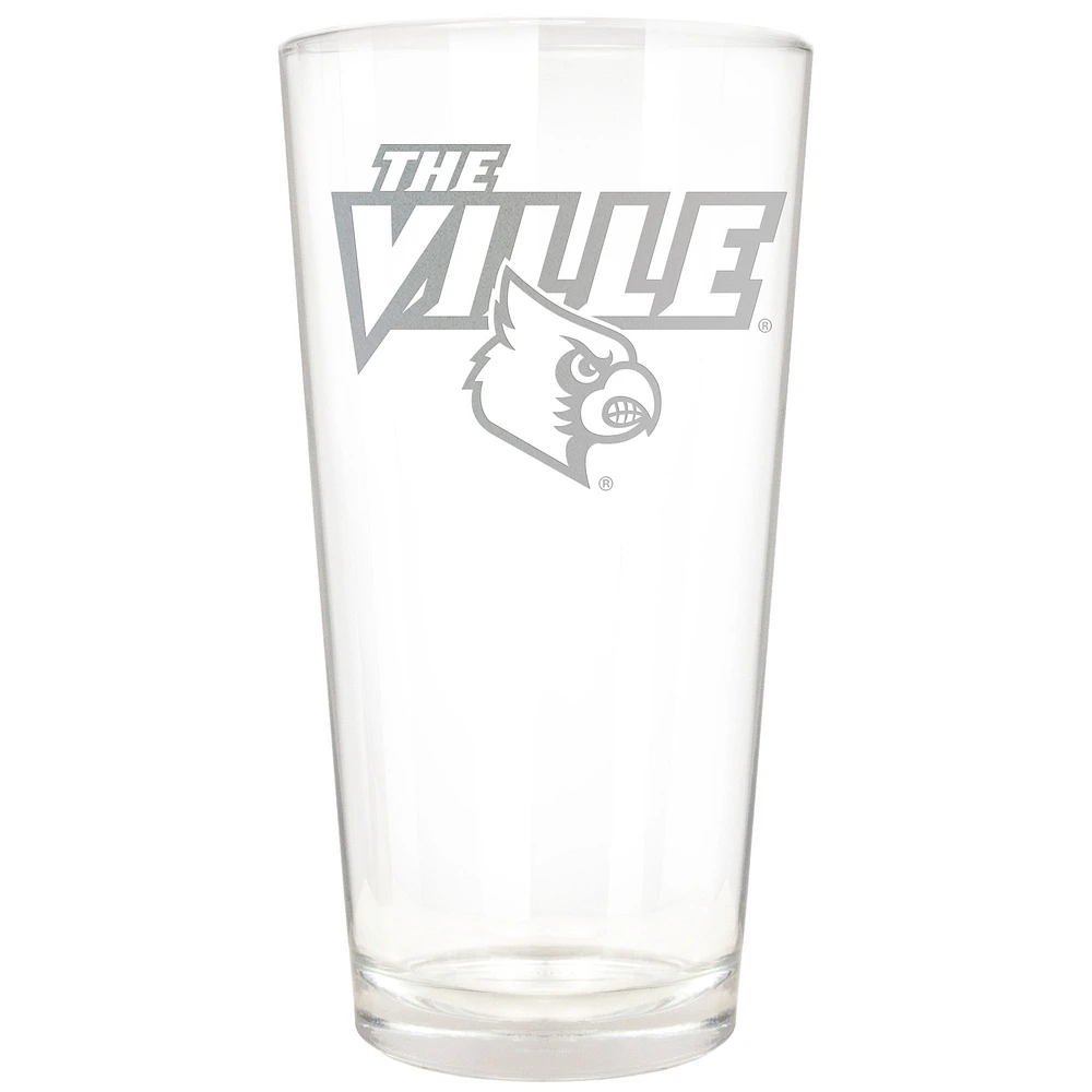 Louisville Cardinals Etched 16oz. Rally Cry Pint Glass