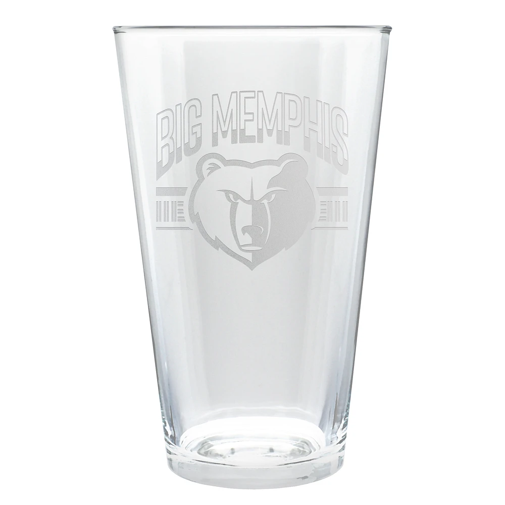 Memphis Grizzlies Etched 16oz. Rally Cry Pint Glass