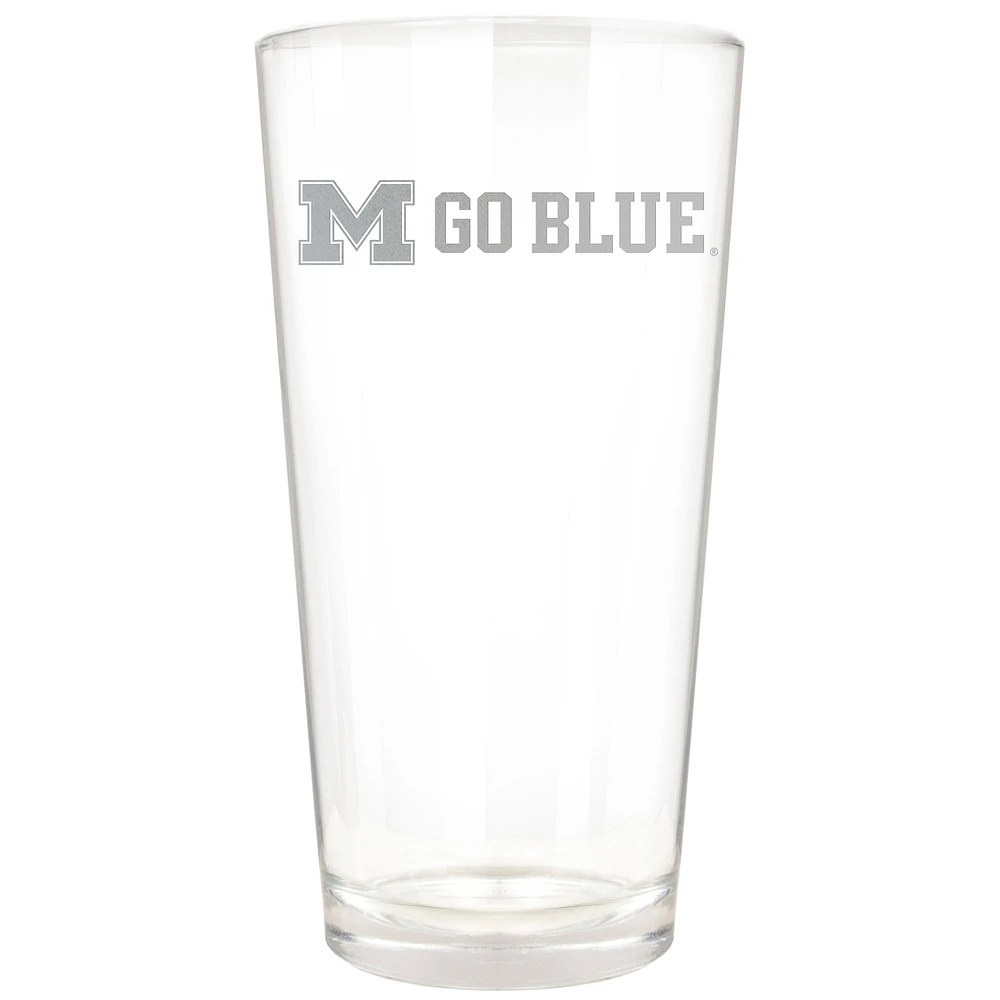 Michigan Wolverines Etched 16oz. Rally Cry Pint Glass