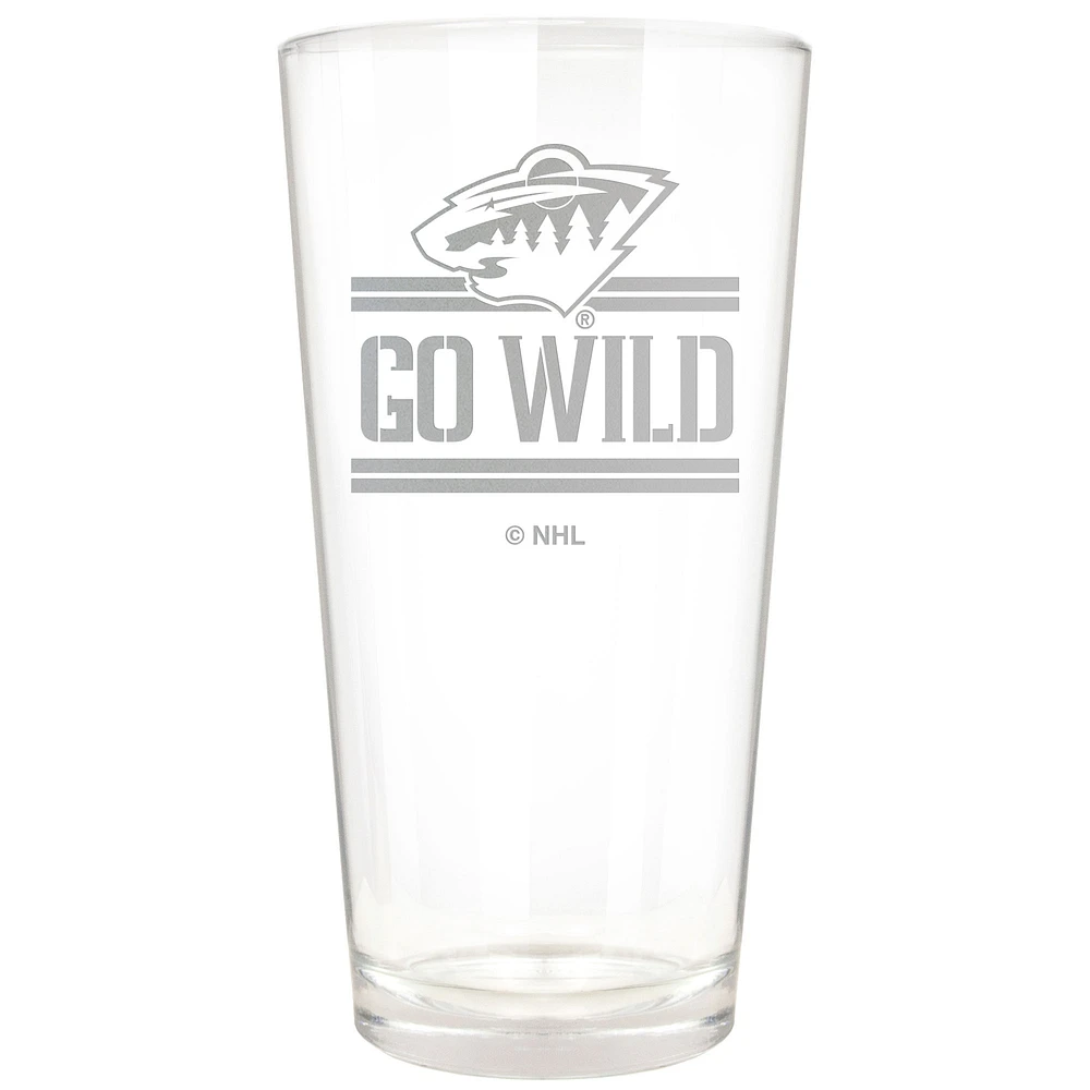 Minnesota Wild Etched 16oz. Rally Cry Pint Glass