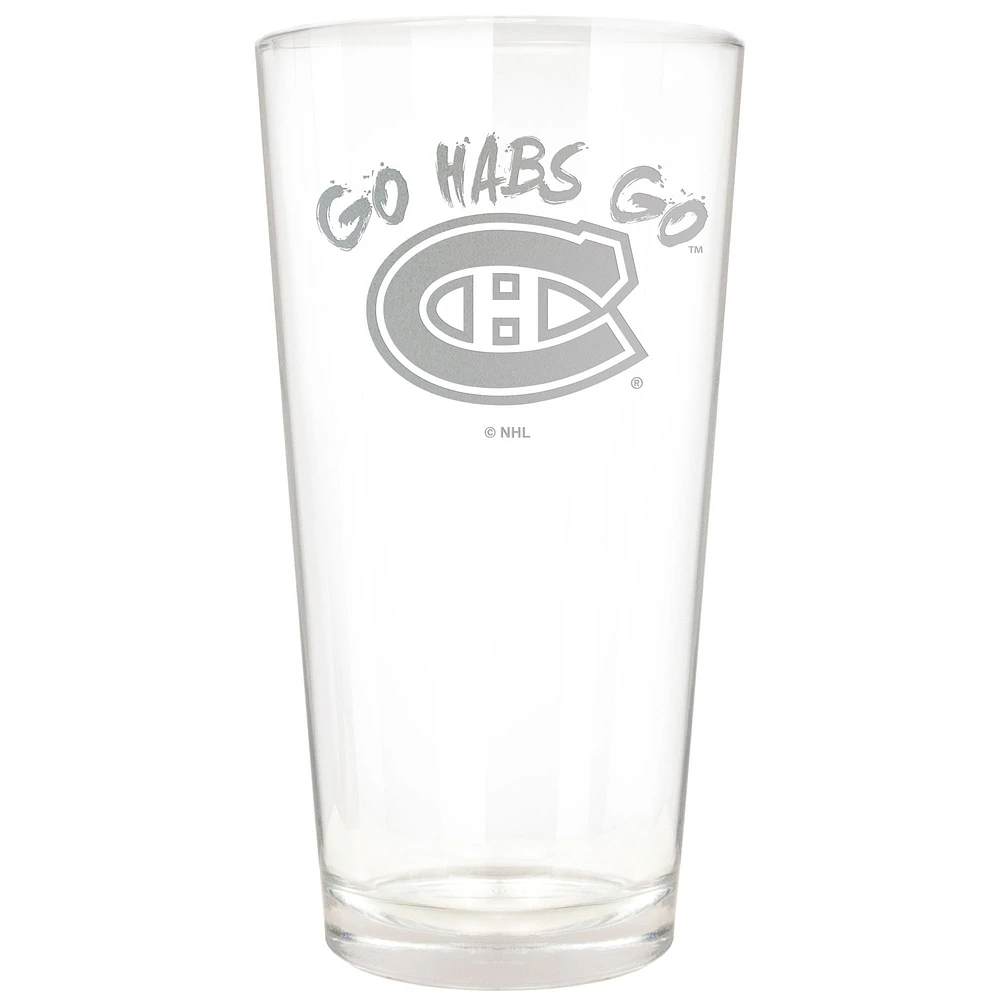 Montreal Canadiens Etched 16oz. Rally Cry Pint Glass