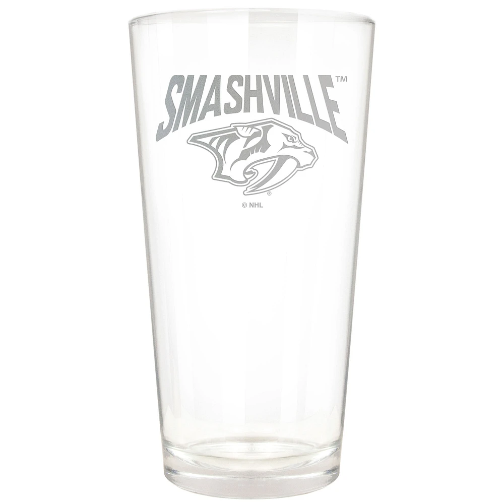 Nashville Predators Etched 16oz. Rally Cry Pint Glass