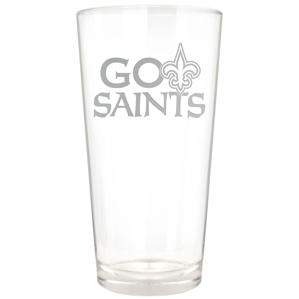 New Orleans Saints Etched 16oz. Rally Cry Pint Glass
