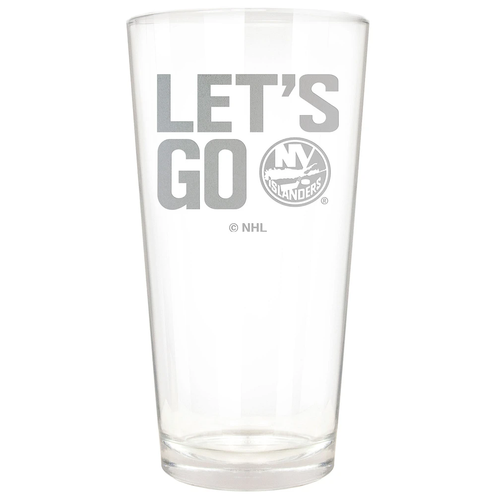 New York Islanders Etched 16oz. Rally Cry Pint Glass