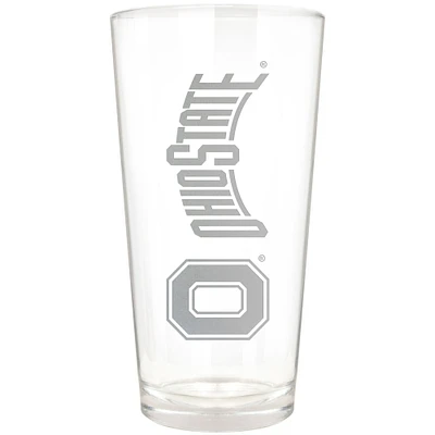 Ohio State Buckeyes Etched 16oz. Vertical Rally Cry Pint Glass