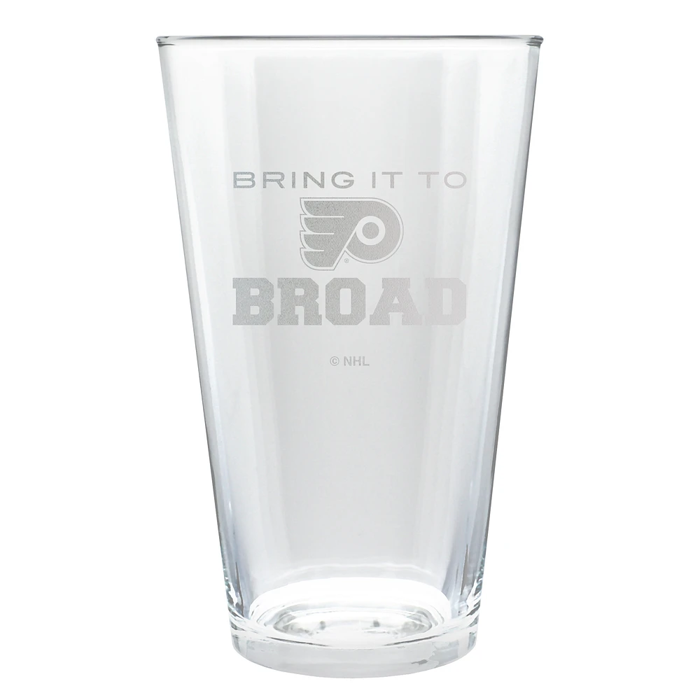 Philadelphia Flyers Etched 16oz. Rally Cry Pint Glass