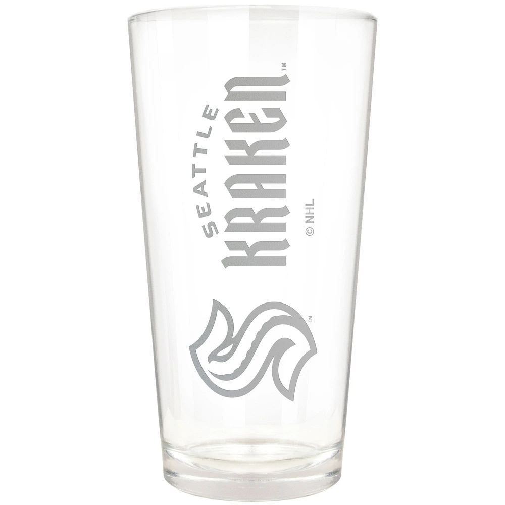 Seattle Kraken Etched 16oz. Vertical Rally Cry Pint Glass