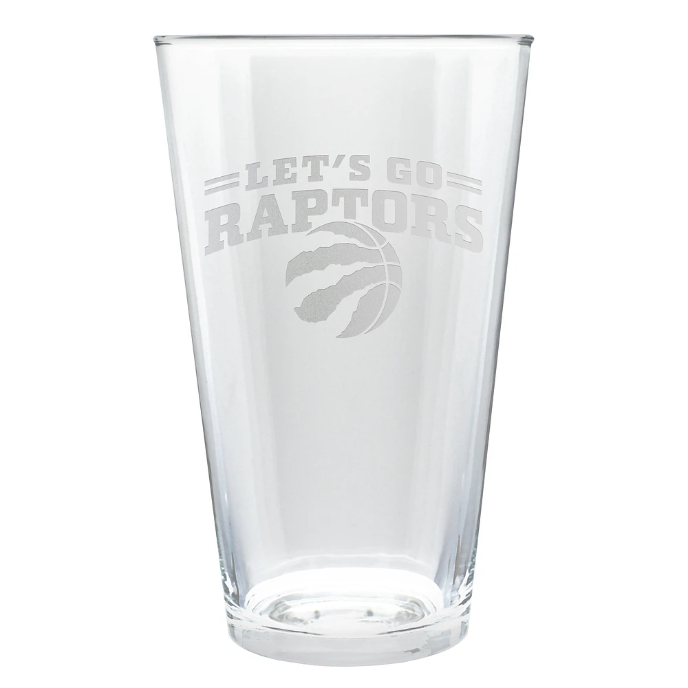 Toronto Raptors Etched 16oz. Rally Cry Pint Glass