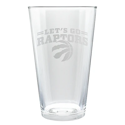 Toronto Raptors Etched 16oz. Rally Cry Pint Glass
