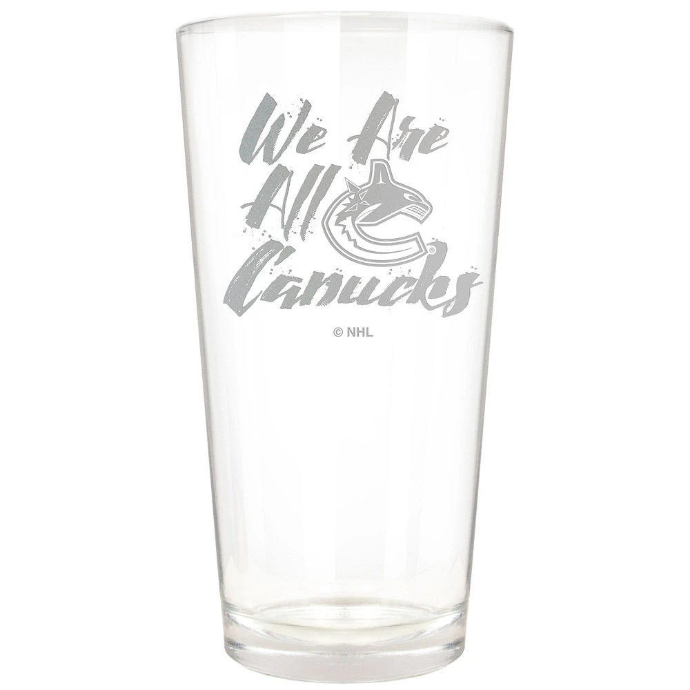 Vancouver Canucks Etched 16oz. Rally Cry Pint Glass