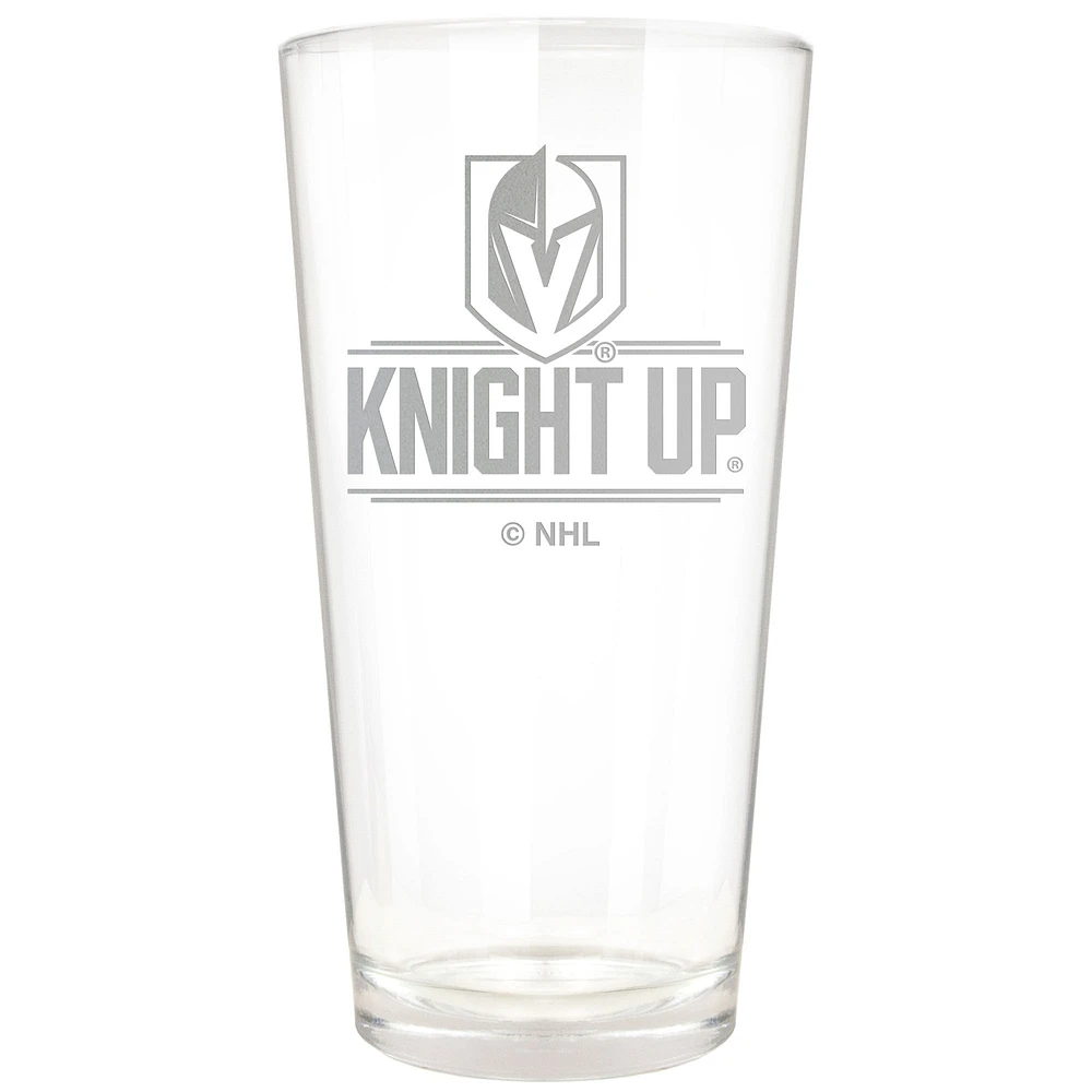 Vegas Golden Knights Etched 16oz. Rally Cry Pint Glass