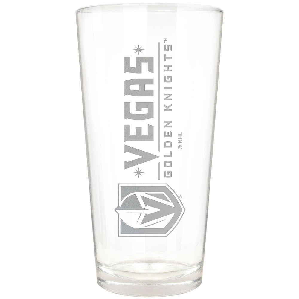 Vegas Golden Knights Etched 16oz. Vertical Rally Cry Pint Glass