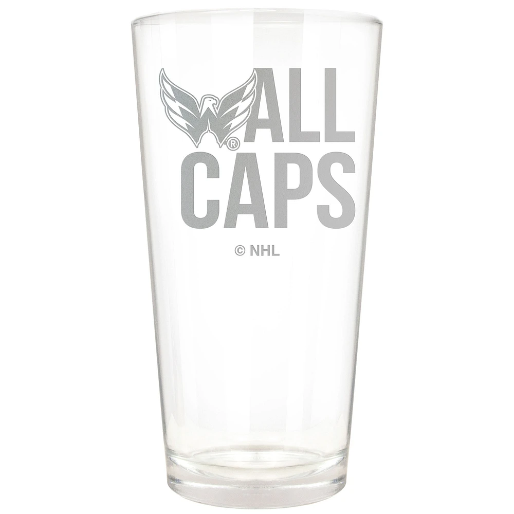 Washington Capitals Etched 16oz. Rally Cry Pint Glass