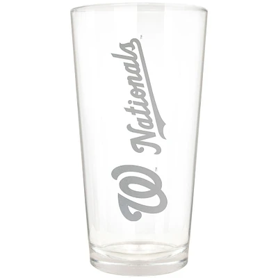 Washington Nationals Etched 16oz. Vertical Rally Cry Pint Glass