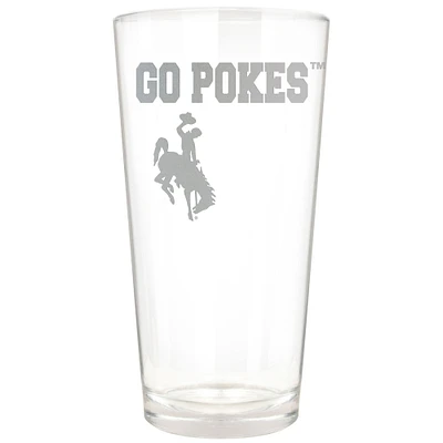 Wyoming Cowboys Etched 16oz. Rally Cry Pint Glass
