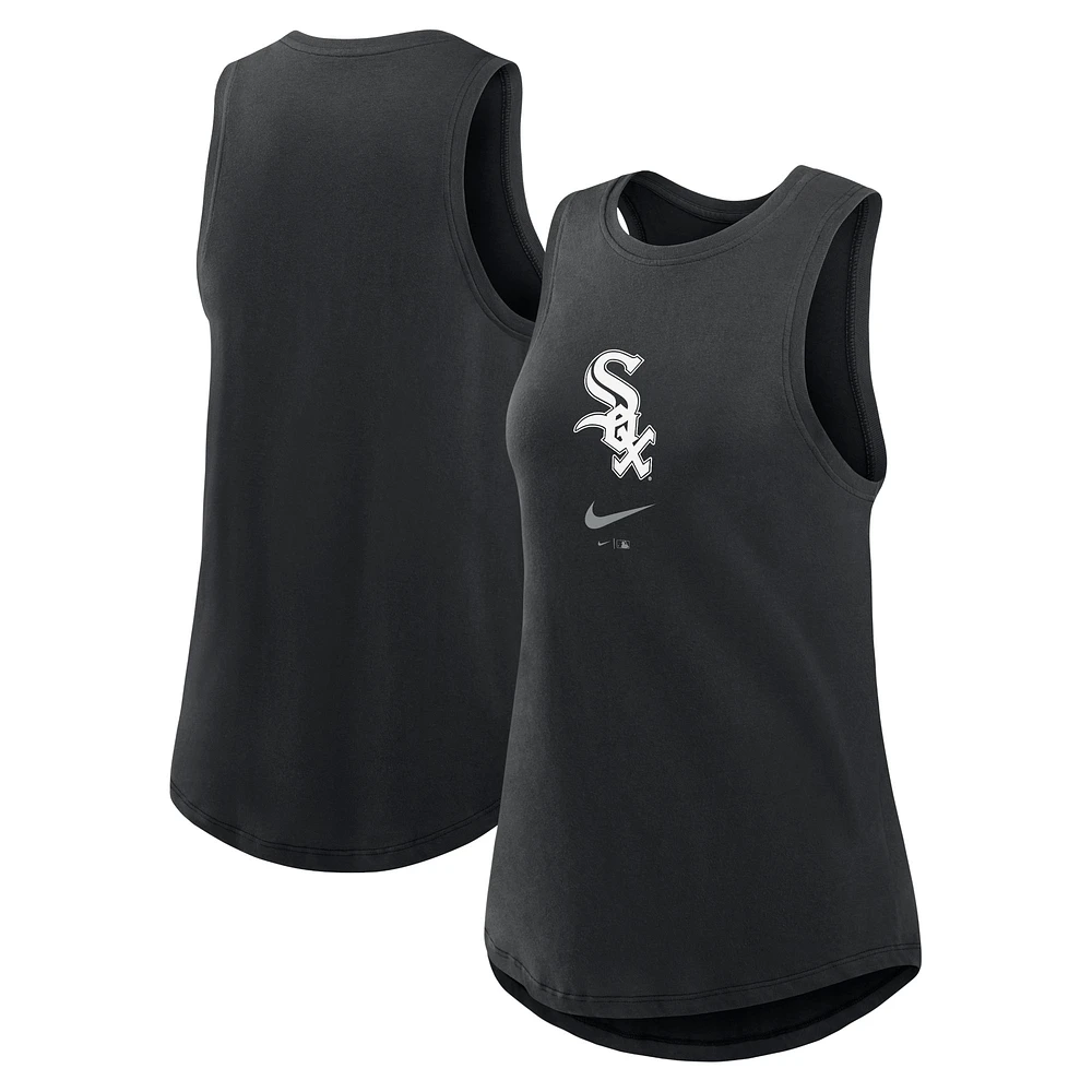 Women's Nike Black Chicago White Sox Legacy Icon High Neck Performance Tank Top