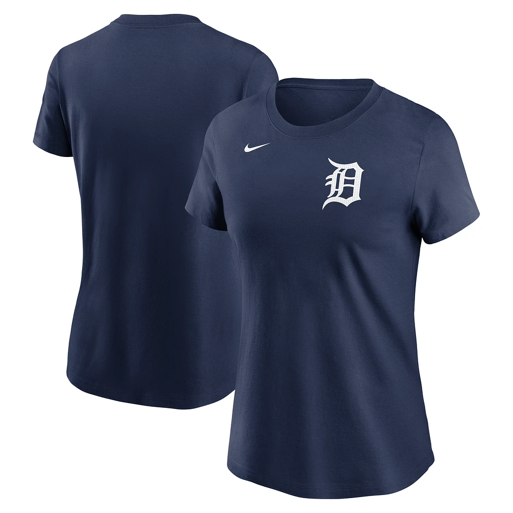 Women's Nike Navy Detroit Tigers Fuse Wordmark T-Shirt