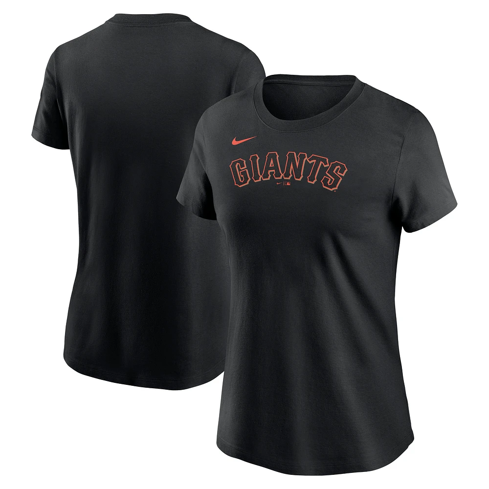 Women's Nike Black San Francisco Giants Fuse Wordmark T-Shirt