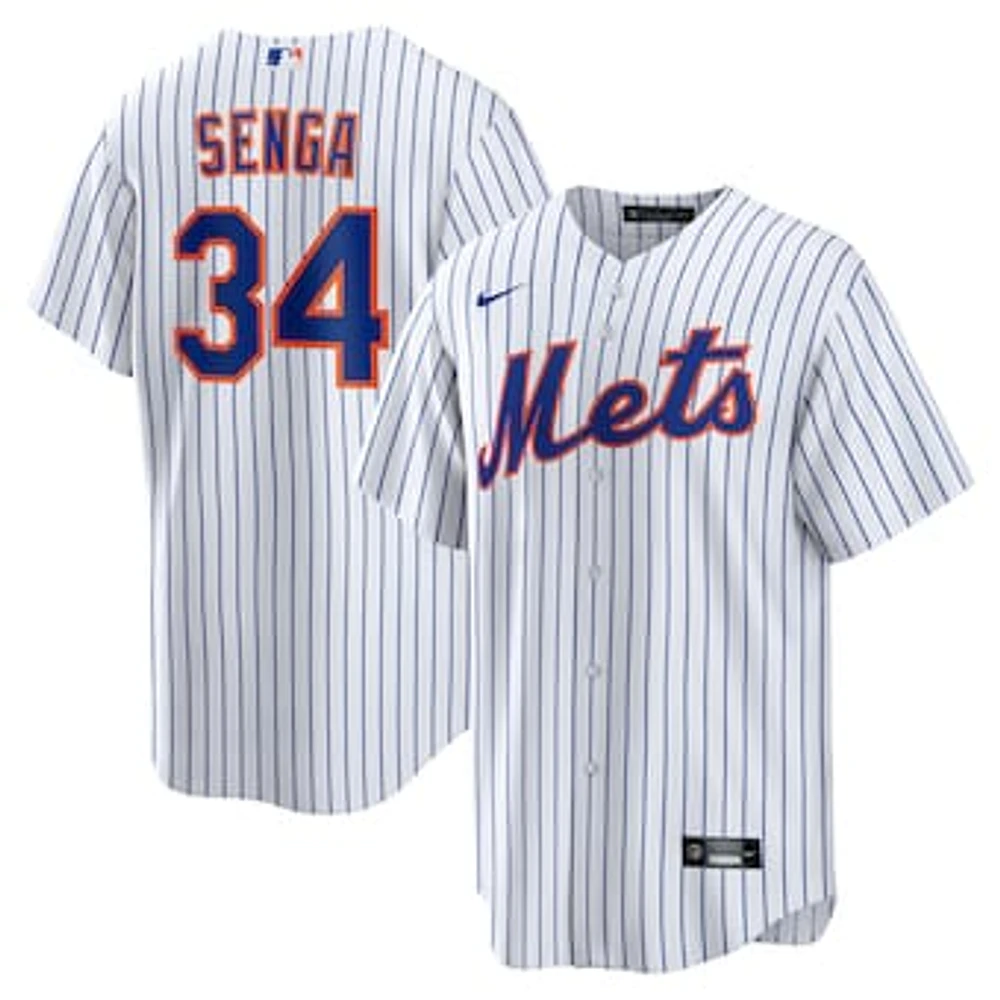 Men's Nike Kodai Senga White/Royal New York Mets Home Replica Player Jersey