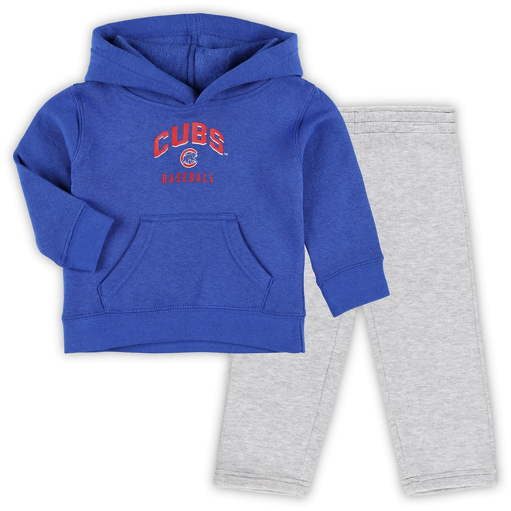 Infant Royal/Heather Gray Chicago Cubs Play by Pullover Hoodie & Pants Set