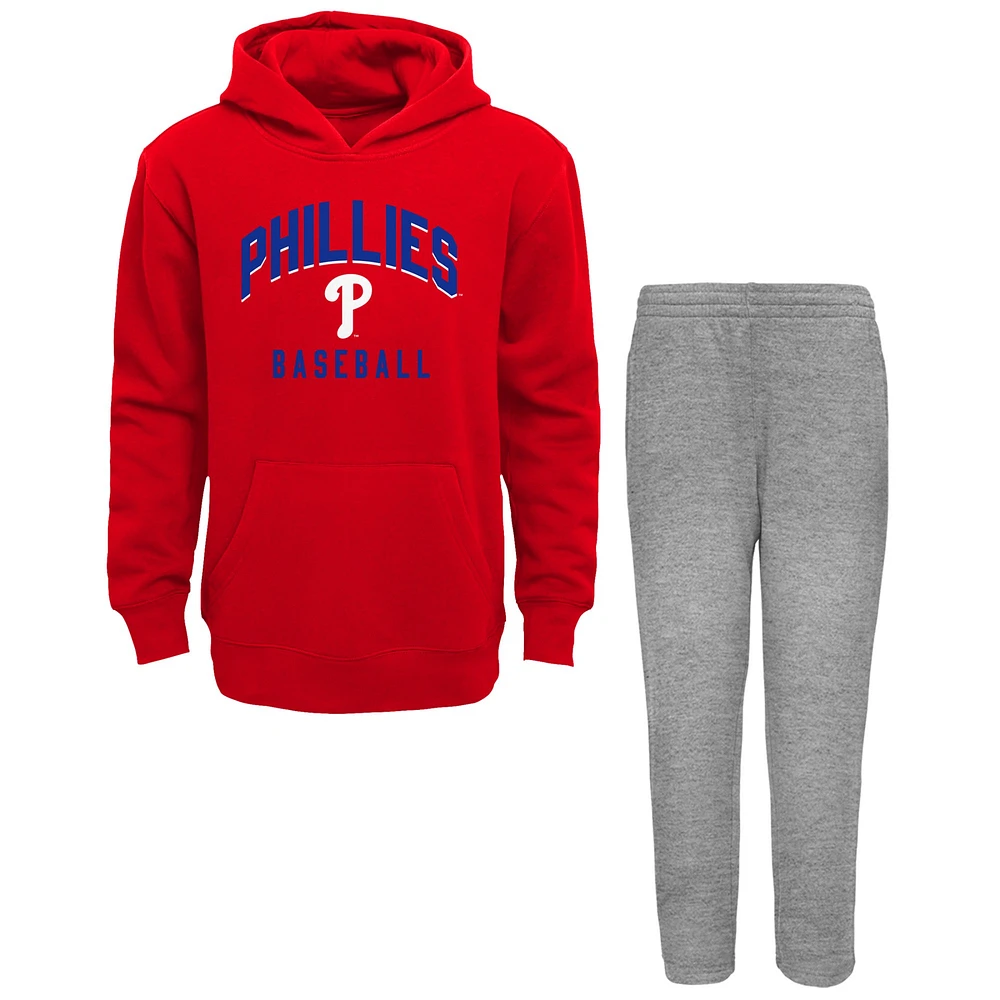 Infant Red/Heather Gray Philadelphia Phillies Play by Pullover Hoodie & Pants Set
