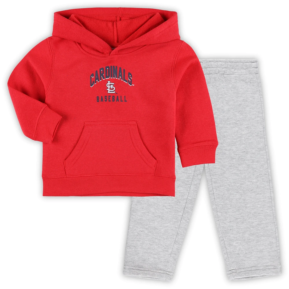 Infant Red/Heather Gray St. Louis Cardinals Play by Pullover Hoodie & Pants Set
