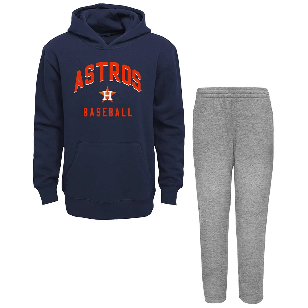 Toddler Navy/Gray Houston Astros Play-By-Play Pullover Fleece Hoodie & Pants Set