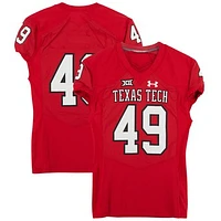 Texas Tech Red Raiders Team-Issued #49 Red Jersey from the NCAA Football Season