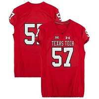 Texas Tech Red Raiders Team-Issued #57 Red Jersey from the NCAA Football Season