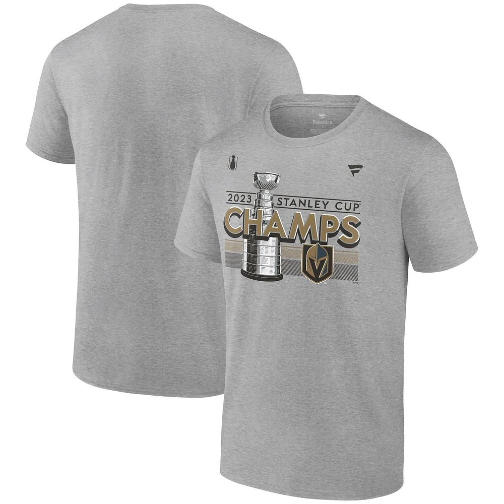 Men's Fanatics Heather Gray Vegas Golden Knights 2023 Stanley Cup Champions Locker Room Big & Tall T-Shirt