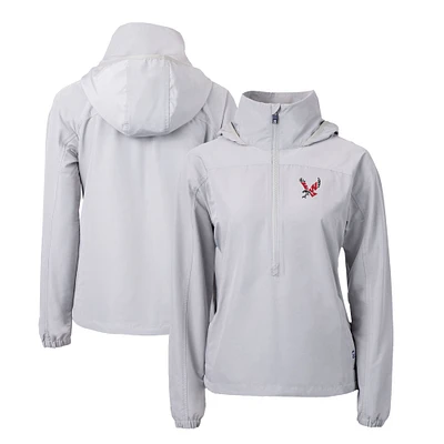Women's Cutter & Buck Eastern Washington Eagles Charter Eco Recycled Half-Zip Anorak Jacket
