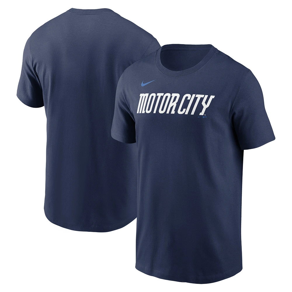 Men's Nike Navy Detroit Tigers 2024 City Connect Wordmark T-Shirt