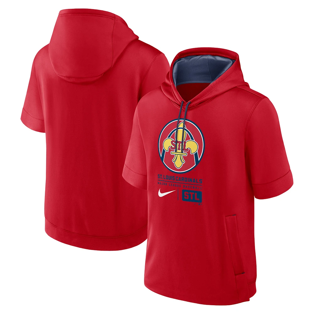 Men's Nike Red St. Louis Cardinals 2024 City Connect Short Sleeve Pullover Hoodie