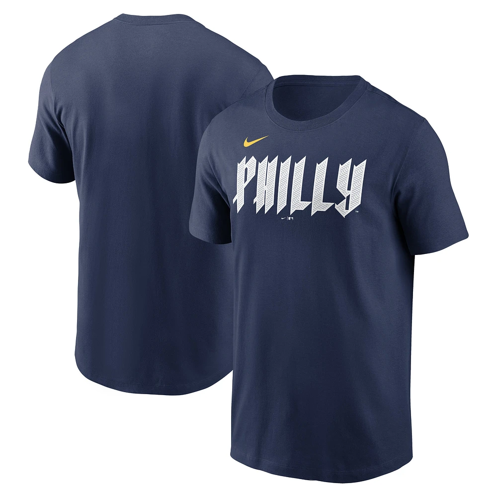 Men's Nike Navy Philadelphia Phillies 2024 City Connect Wordmark T-Shirt