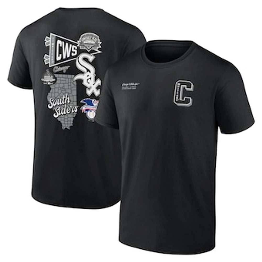 Men's Fanatics Black Chicago White Sox Split Zone T-Shirt