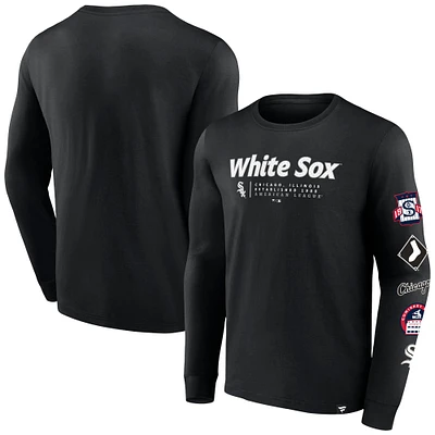 Men's Fanatics Black Chicago White Sox Strike the Goal Long Sleeve T-Shirt