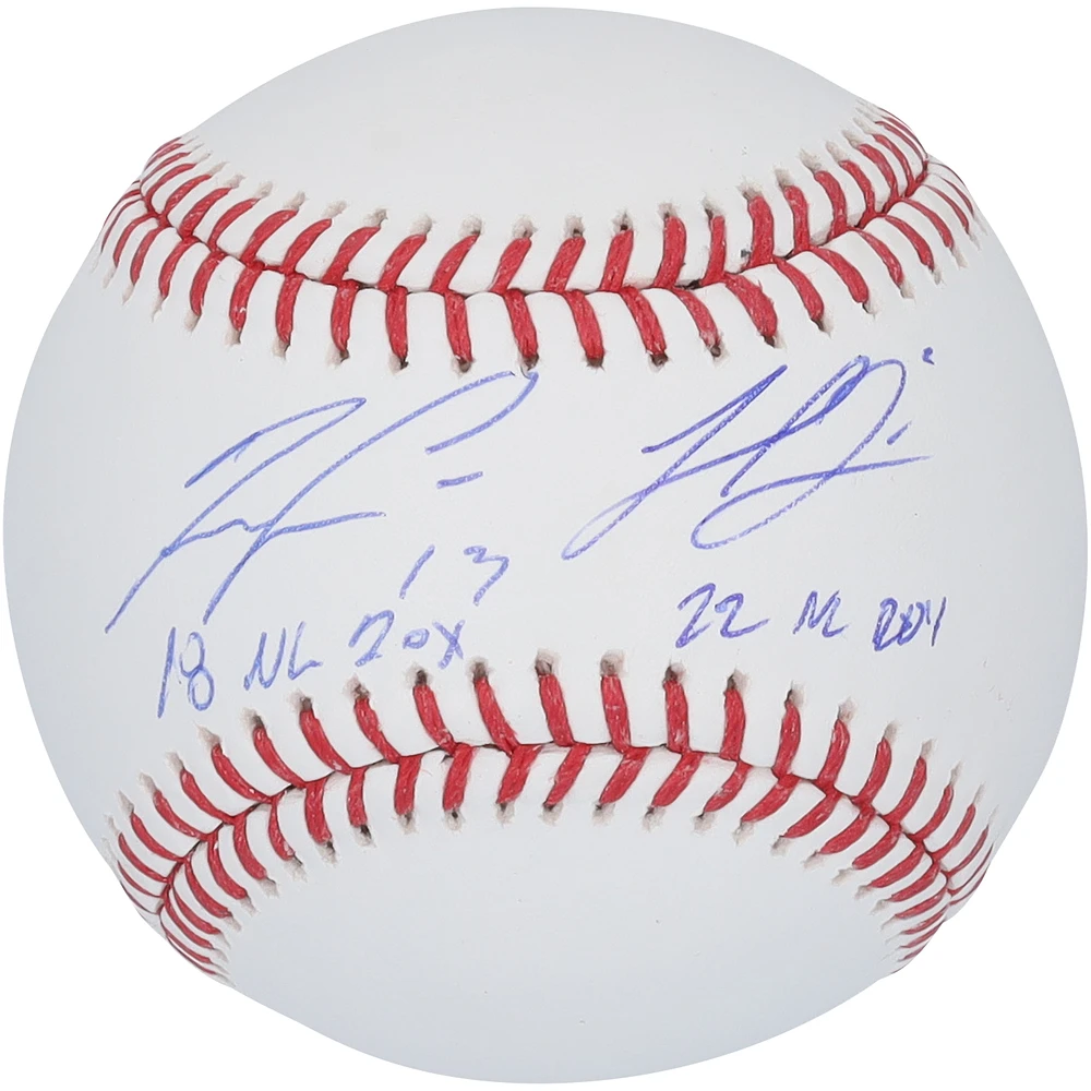 Michael Harris II & Ronald Acuña Jr. Atlanta Braves Autographed Baseball with "18 NL ROY" and "22 NL ROY" Inscriptions