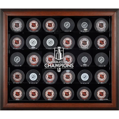 Vegas Golden Knights 2023 Stanley Cup Champions Brown Framed 30-Puck Logo Display Case